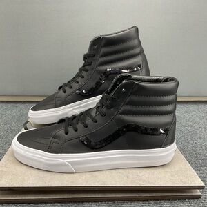 Vans Sk8-Hi Reissue 138 Black Sequin Men’s 6.5 Women’s 8